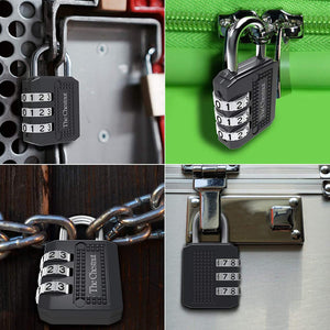 Padlocks with 3 Digit Combination 2 Pack